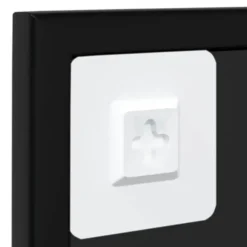 vidaXL - Spiegel - Zwart - Metaal - 100 x 60 cm