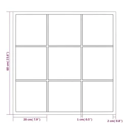 vidaXL - Spiegel - Zwart - Metaal - 60 x 60 cm