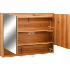 vidaXL - Spiegelkast - Bruin - MDF