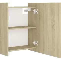 vidaXL - Spiegelkast - Bruin - Bewerkt hout