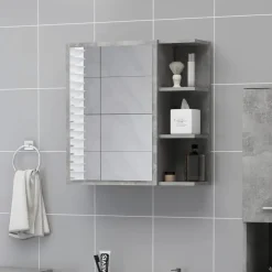 vidaXL - Spiegelkast - Grijs - Bewerkt hout