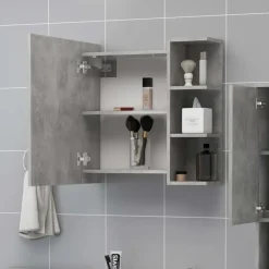 vidaXL - Spiegelkast - Grijs - Bewerkt hout