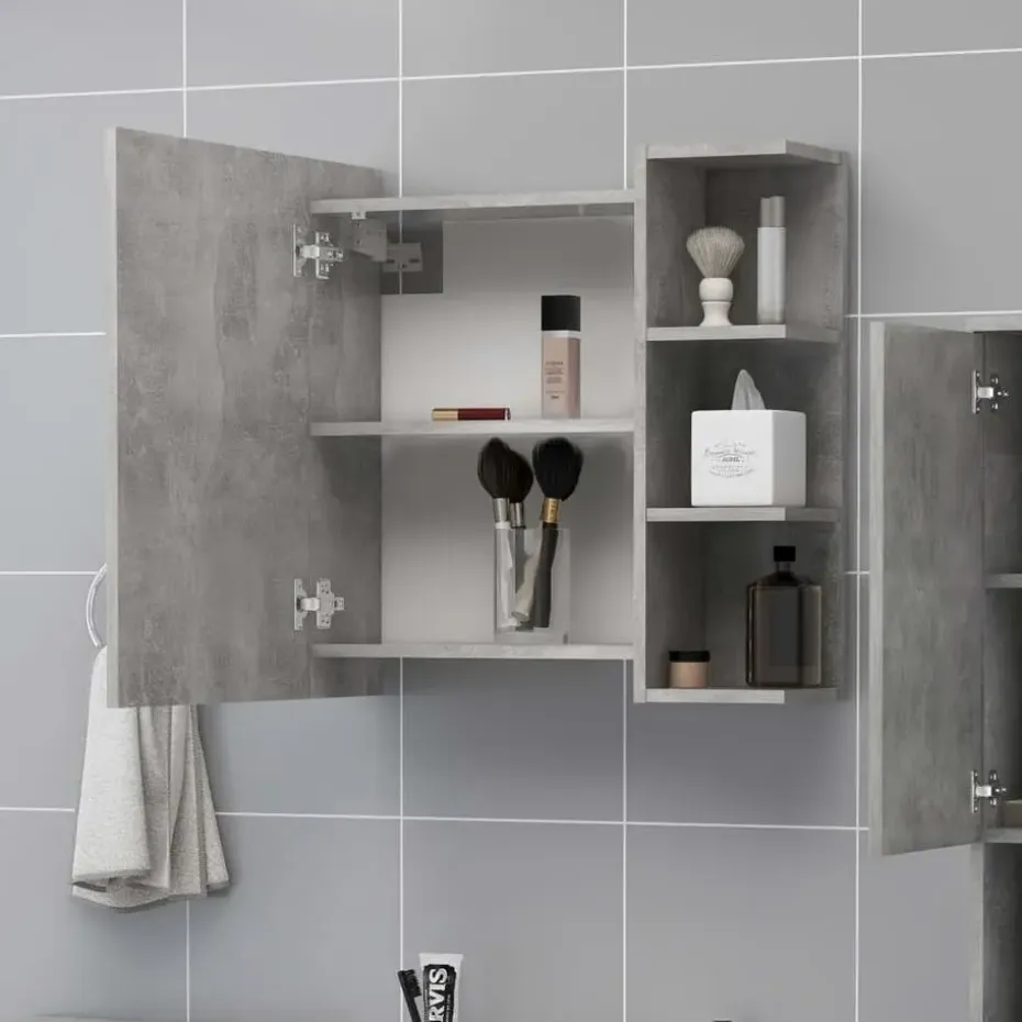 vidaXL - Spiegelkast - Grijs - Bewerkt hout