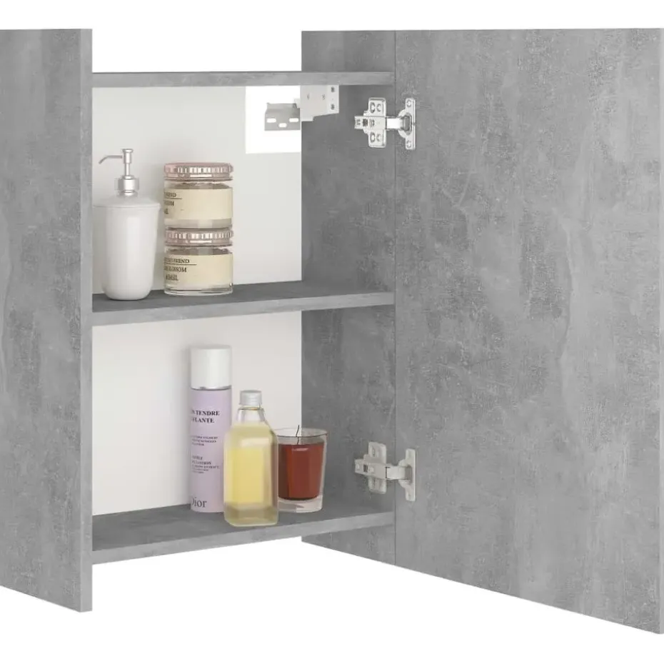 vidaXL - Spiegelkast - Grijs - Bewerkt hout