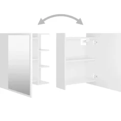 vidaXL - Spiegelkast - Wit - Bewerkt hout