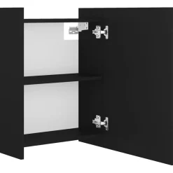 vidaXL - Spiegelkast - Zwart - Bewerkt hout