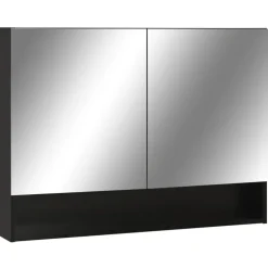 vidaXL - Spiegelkast - Zwart - MDF