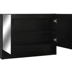 vidaXL - Spiegelkast - Zwart - MDF