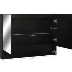 vidaXL - Spiegelkast - Zwart - MDF