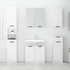 vidaXL - Spiegelkast met plank - Wit - Bewerkt hout en acryl - 64x20x67 cm