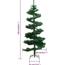 vidaXL - Spiraalkerstboom - Groen - 150 x 80 cm