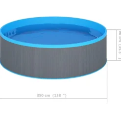 vidaXL - Splasher Pool - Grijs - Staal