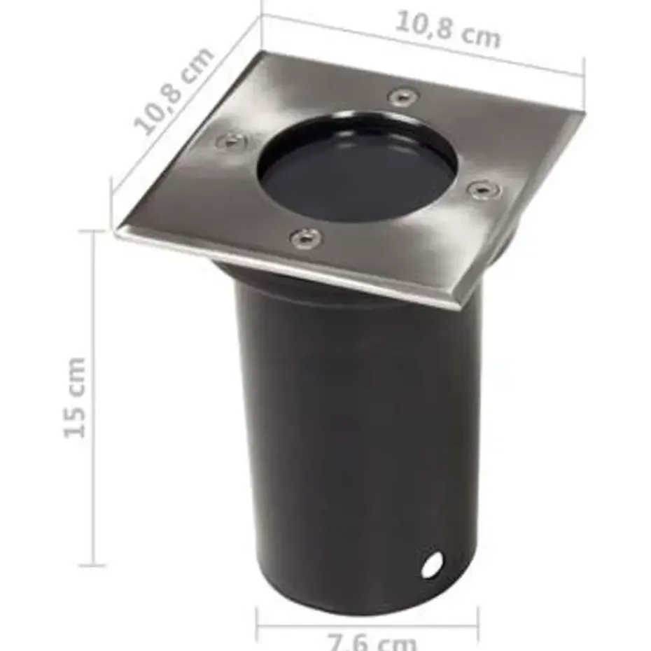 vidaXL - Spotlight - Zwart - Roestvrij staal - 3 stuks