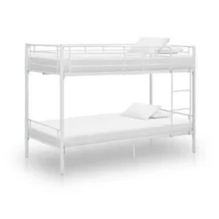 vidaXL - Stapelbed - Wit - metaal - 90x200 cm