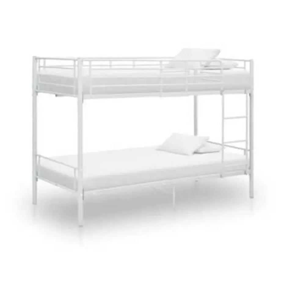 vidaXL - Stapelbed - Wit - metaal - 90x200 cm