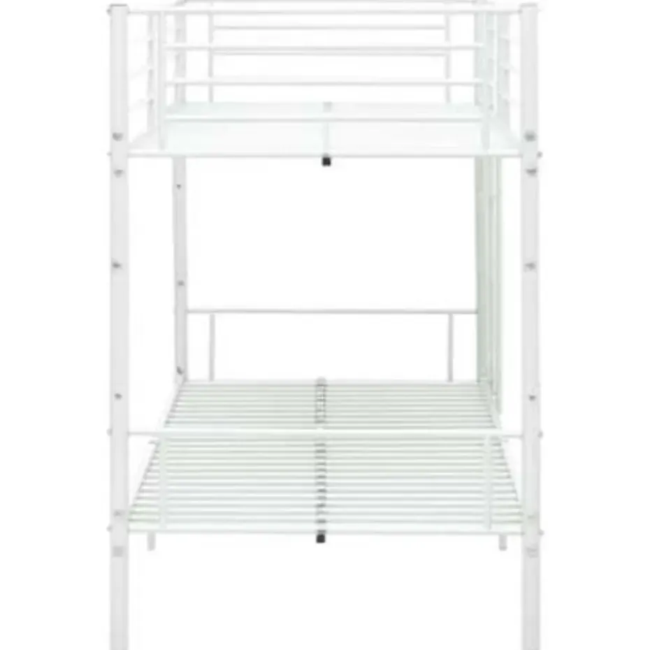 vidaXL - Stapelbed - Wit - metaal - 90x200 cm