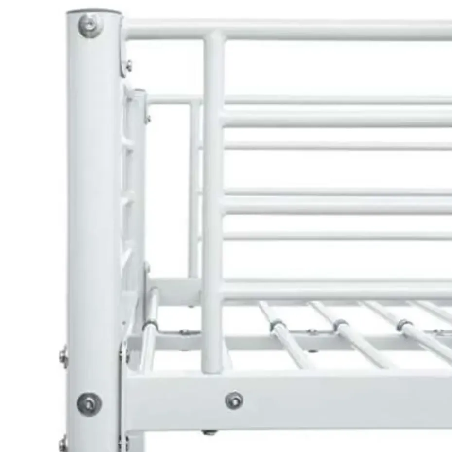 vidaXL - Stapelbed - Wit - metaal - 90x200 cm