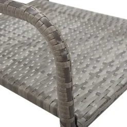 vidaXL - Stapelstoelen - Grijs - Poly rattan - 2 stuks