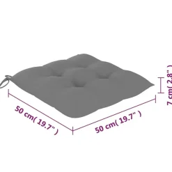 vidaXL - Stapelstoelen - Kussens - Grijs - Hout - 4 stuks