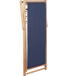 vidaXL - Strandstoel - Blauw - Stof