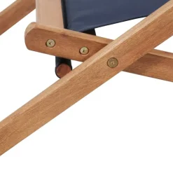 vidaXL - Strandstoel - Blauw - Stof