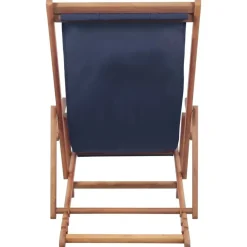 vidaXL - Strandstoel - Blauw - Stof