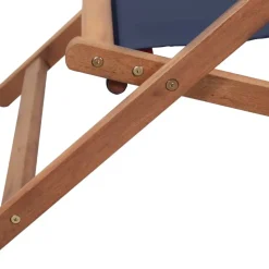 vidaXL - Strandstoel - Blauw - Stof