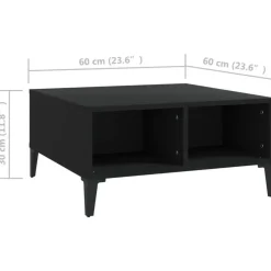 vidaXL - Tafel - Zwart - Bewerkt hout