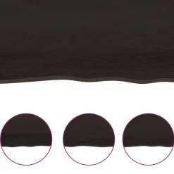 vidaXL - Tafelblad - Bruin - Eikenhout - 80 x 50 x 4 cm