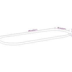 vidaXL - Tafelblad - Bruin - Acaciahout - 140 x 60 cm - 1 pcs