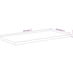 vidaXL - Tafelblad - Bruin - Hout - 80 x 40 x 3.8 cm