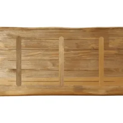 vidaXL - Tafelblad met natuurlijke rand - Bruin - Hout - 110 x 60 x 3.8 cm