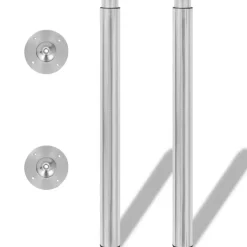 vidaXL - Tafelpoot - Zilver - IJzer