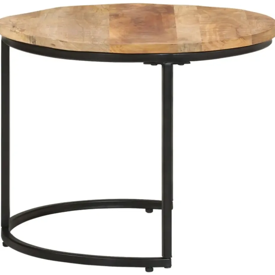 vidaXL - Tafeltje - Bruin - Hout - Ø 40 x 34 cm - 2 stuks