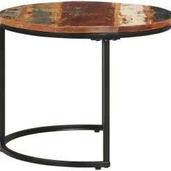 vidaXL - Tafeltje - Bruin - Gerecycled hout - Ø 40 x 34 cm - 2 stuks