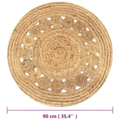 vidaXL - Tapijt - Beige - Jute - 90 cm
