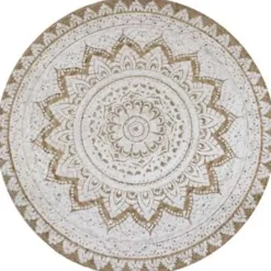 vidaXL - Tapijt - Beige - Jute - 90 cm