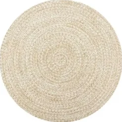 vidaXL - Tapijt - Wit - Jute