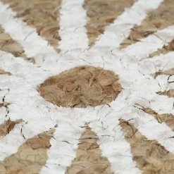 vidaXL - Tapijt - Wit - Jute