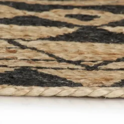 vidaXL - Tapijt - Zwart - Jute