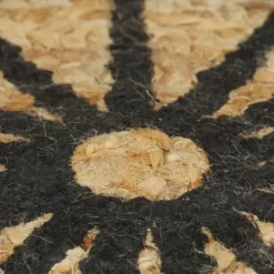 vidaXL - Tapijt - Zwart - Jute