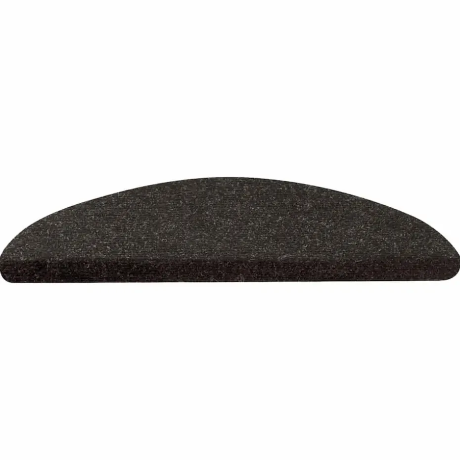 vidaXL - Tapijt Traptrede - Zwart - Kunststof - 56 x 17 x 3 cm - 15 stuks