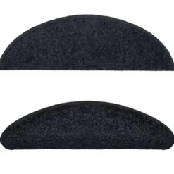 vidaXL - Tapijt Traptrede - Zwart - Polypropyleen