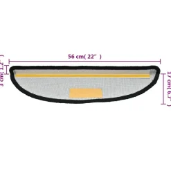 vidaXL - Tapijt Traptrede - Zwart - Polypropyleen