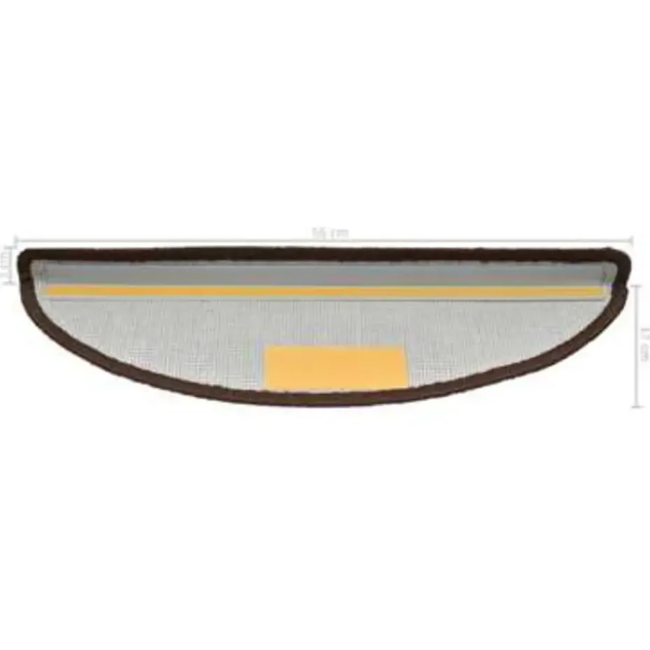 vidaXL - Tapijt Traptrede - Bruin - Polypropyleen