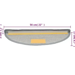 vidaXL - Tapijt Traptrede - Grijs - Polypropyleen