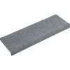vidaXL - Tapijt Traptrede - Grijs - Polypropyleen - 5 stuks