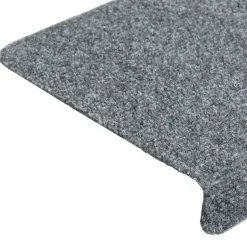 vidaXL - Tapijt Traptrede - Grijs - Polypropyleen - 5 stuks