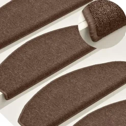 vidaXL - Tapijt Traptrede - Bruin - Polypropyleen