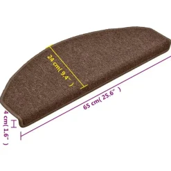 vidaXL - Tapijt Traptrede - Bruin - Polypropyleen